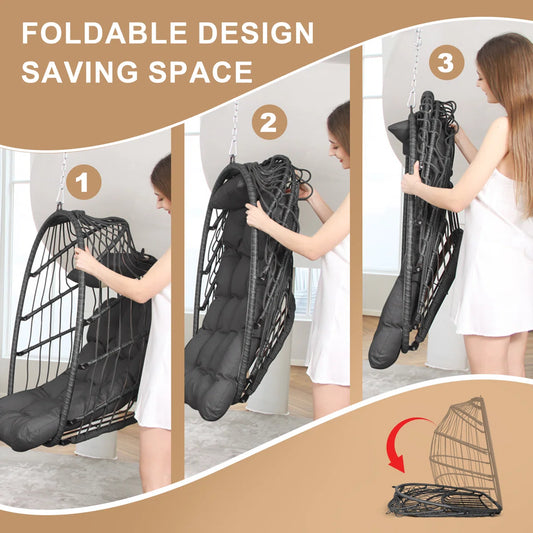 Chorley Indoor/Outdoor Porch Swing Egg Chair Without Stand