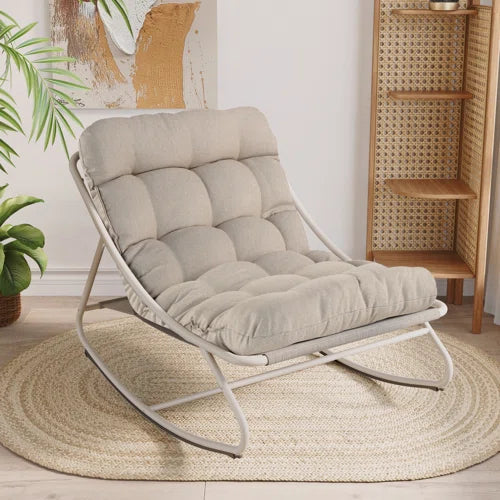 Outdoor Caili Rocking Metal Chair with Cushions