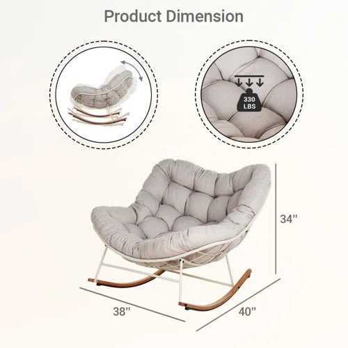 Steel Rocking Chair With Cushion